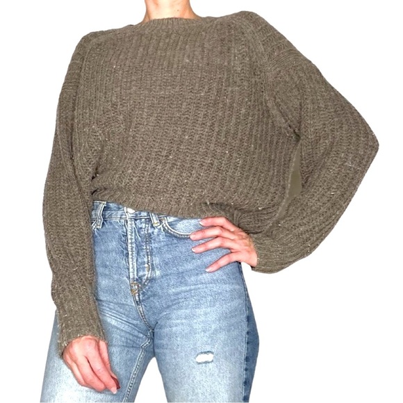 360 Merino Wool Alpaca Sweater Taupe XS - Super Cozy! - Picture 1 of 8